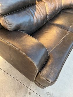Leather sectional