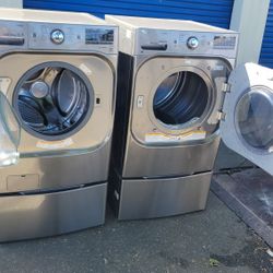 LG 29" HE STEAM WASHER ELECTRIC STEAM DRYER SET BIG CAPACITY HEAVY DUTY CAN DELIVER 