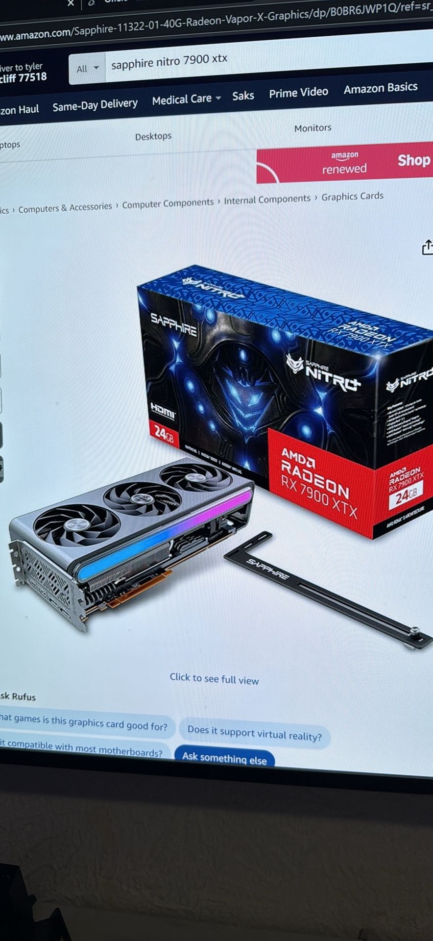 Sapphire Nitro+ 7900xtx Gpu