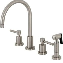 Kingston Brass KS8728DLBS Concord Widespread Kitchen Faucet, 11.56 x 11.13 x 7.69, Brushed Nickel