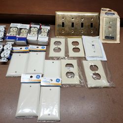 Lot of 19 Electrical Outlet Covers & Wall Receptacle New
