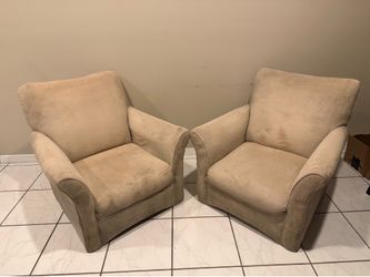 Beige sofa chairs