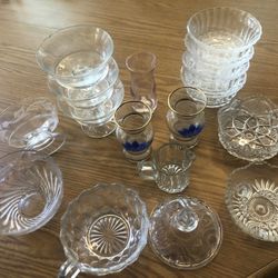 17 Vintage Glass & Crystal Items - Reduced 