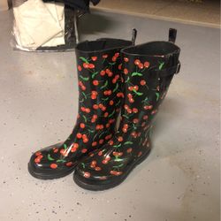 Cherry Rain Boots