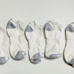 5 Pairs White Woman Socks # A0007