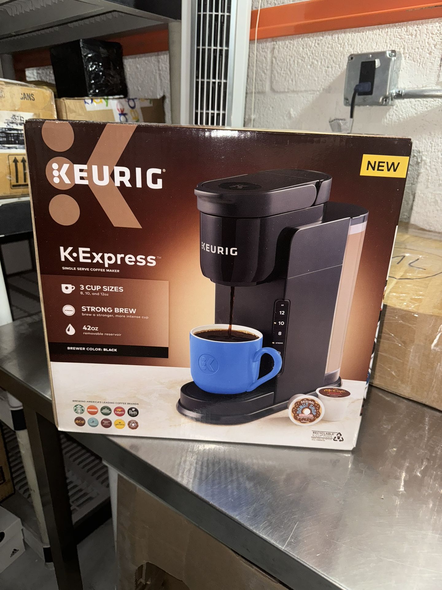 Keurig K Express Single Serve K Cup Pod Coffee Maker, Brew Sizes