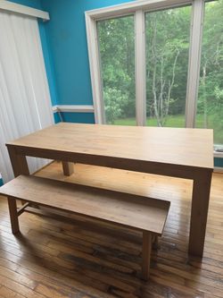 Bozrah 75' Acacia Solid Wood Dining Table