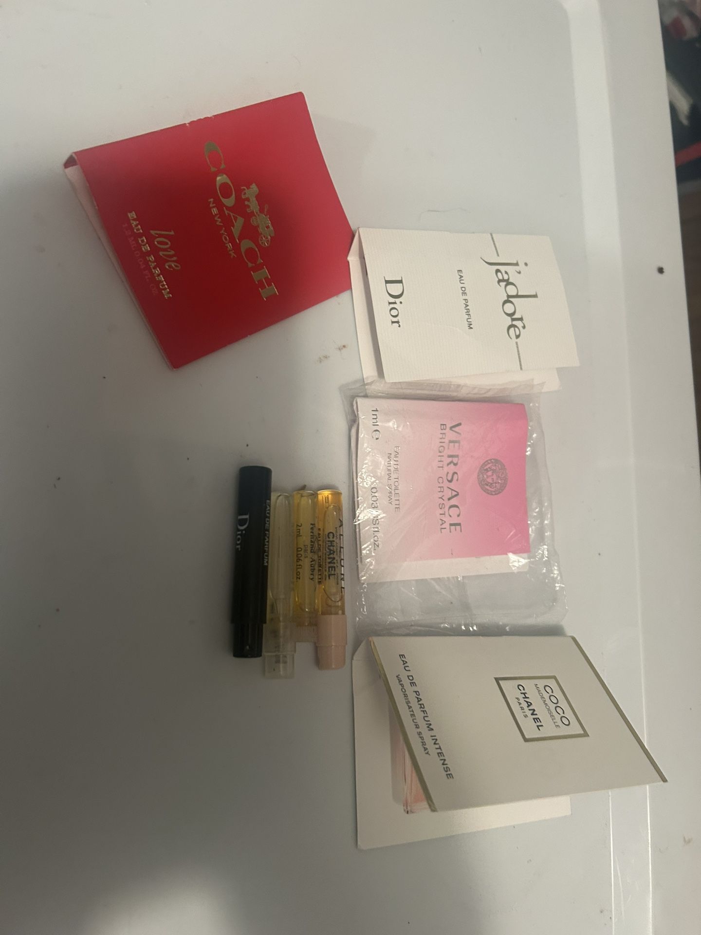 8 Sample Size Designer Perfume Chanel, Dior, Versace, Coach Etc