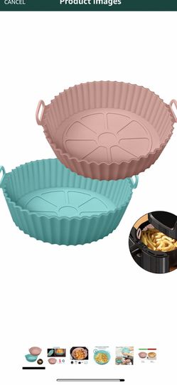 Air Fryer Silicone Pot, XIILSIE 2Pcs