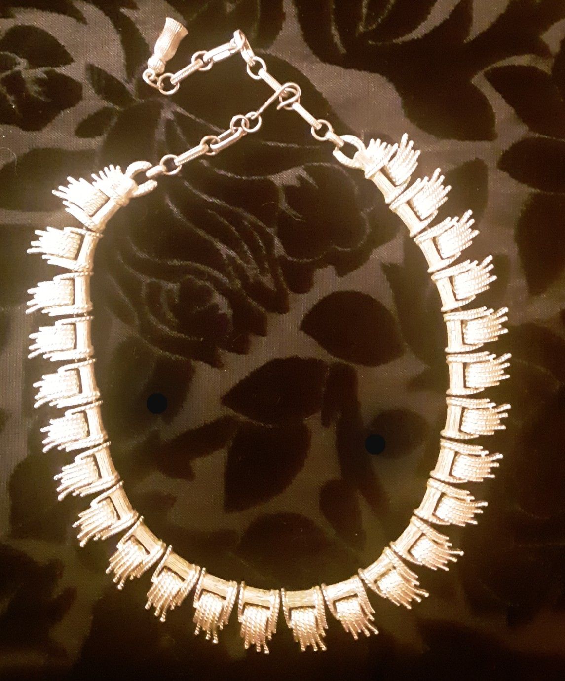 Vintage, c1948 SILVERTONE CHOKER NECKLACE by Pegasus CORO