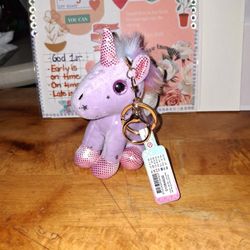 Kids Purple Unicorn Keyring