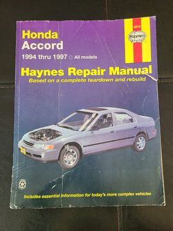 Haynes Repair Manual Honda Accord
