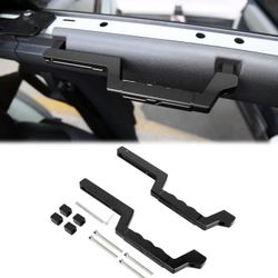 Bronco Front Roll Bar Grab Handles Aluminum Grip Handle Compatible with 2021-2022 Ford Bronco 2 & 4 Door, Black
