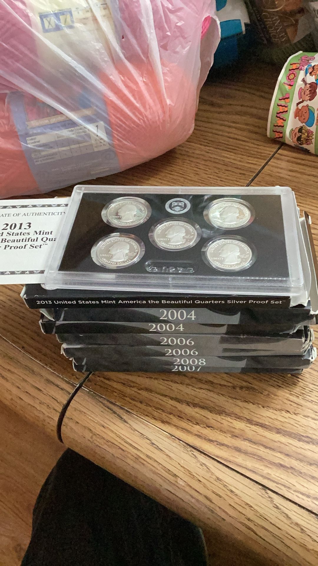 Silver Quarter Proof Sets In Box With COAs 90% Silver