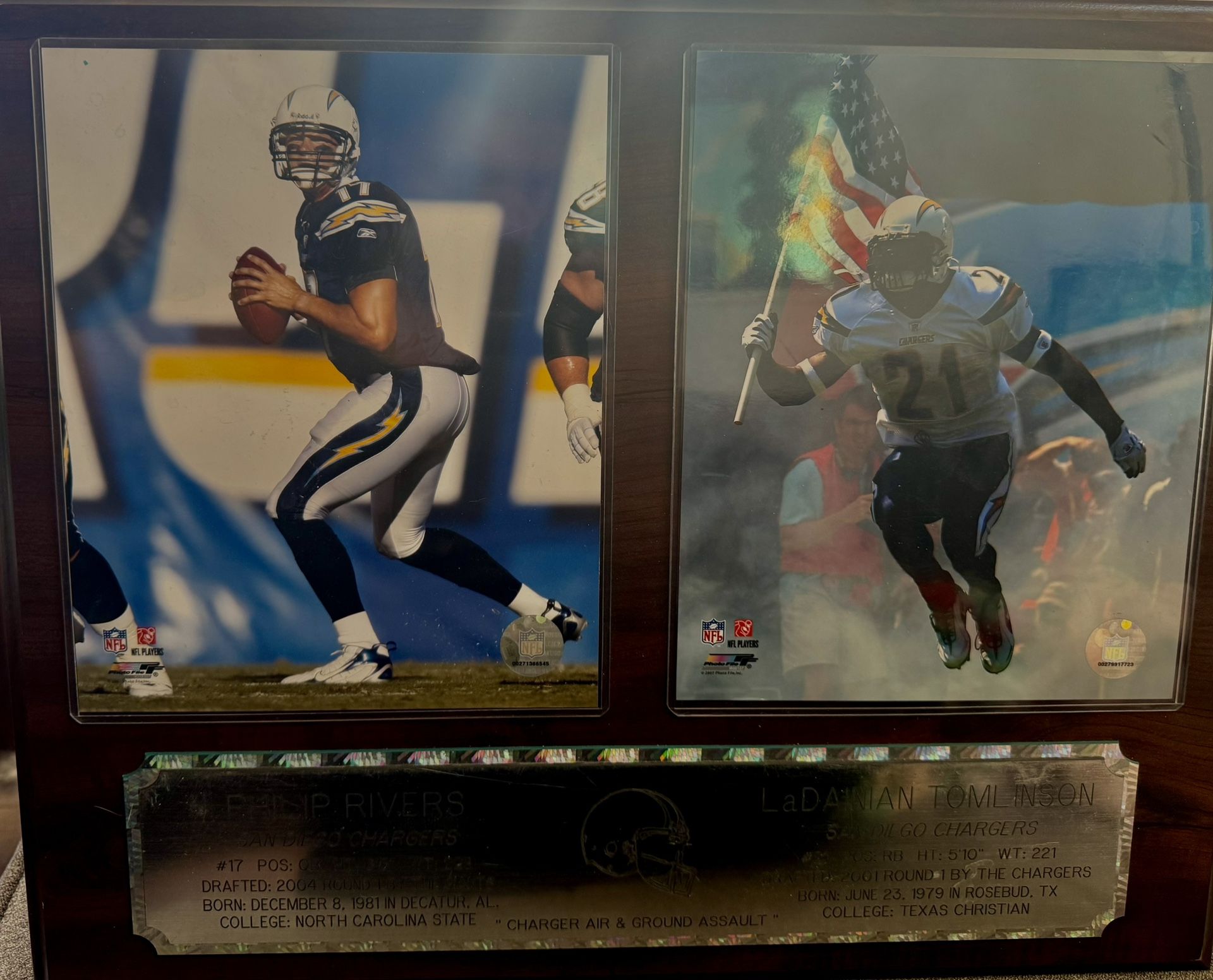 NFL CHARGERS PLAQUE
