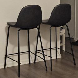 Vegan Leather Counter Bar Stool