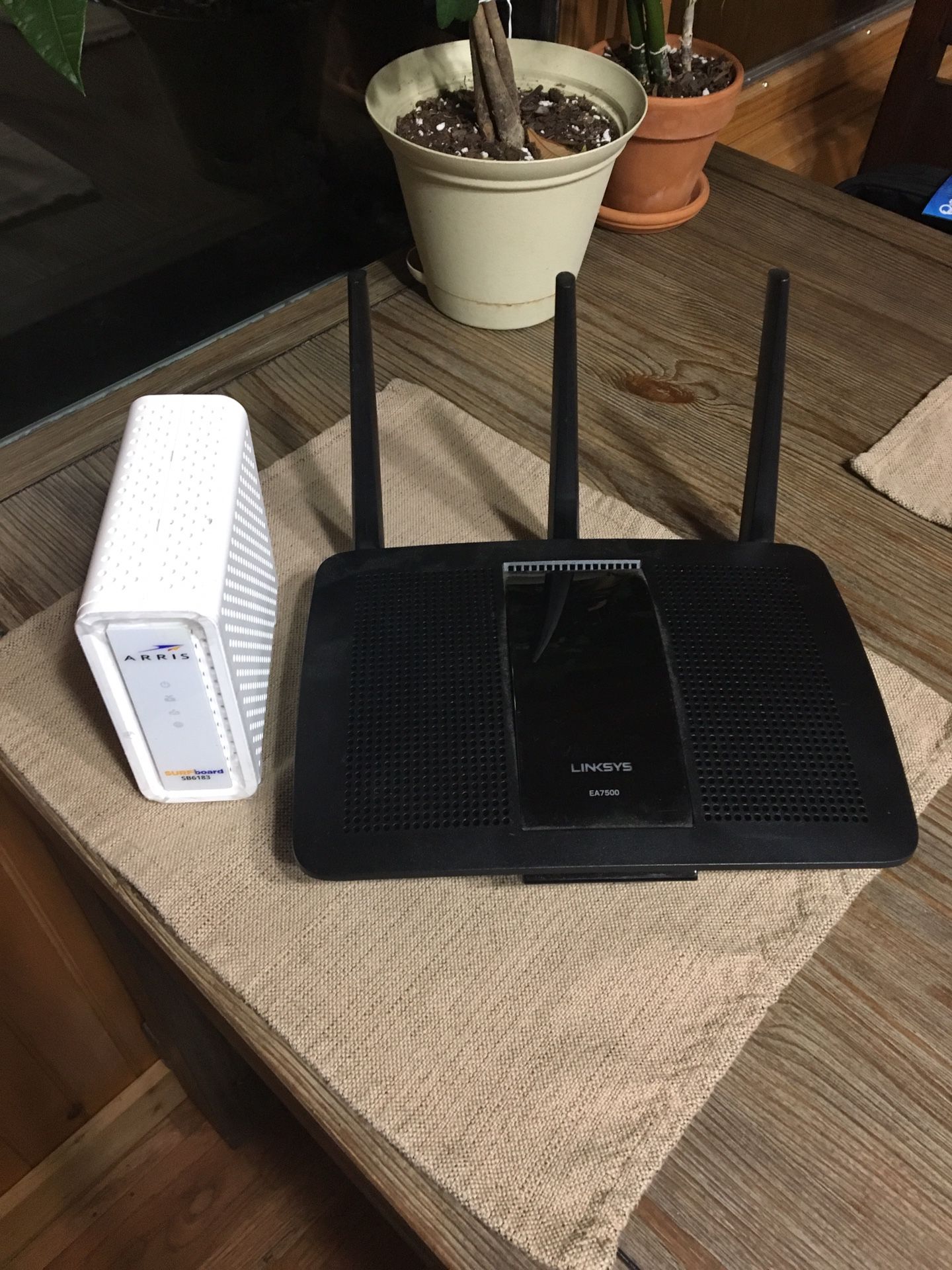 Modem and Wireless Router for in home Wi-fi