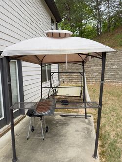 Grill Gazebo and Rocking Chair