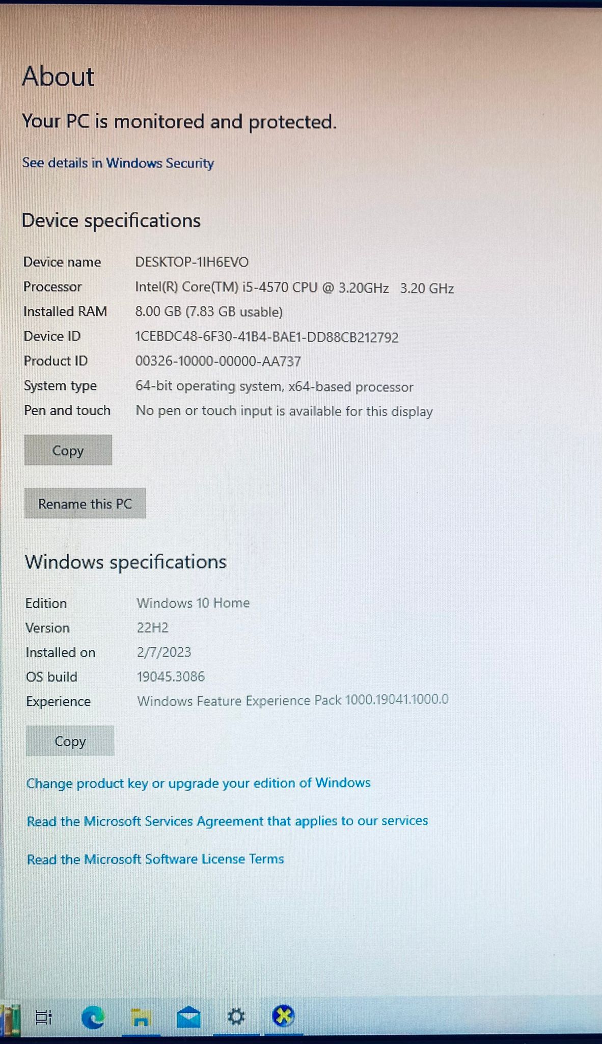POWER SPEC PC CORE i5 8GB RAM 256GB SSD Windows 10 Fully