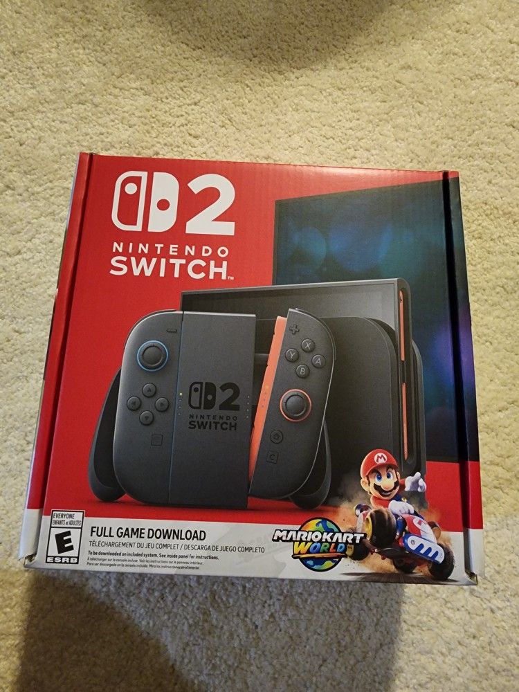Brand New, Unopened Switch 2 With Mario Cart Bundle