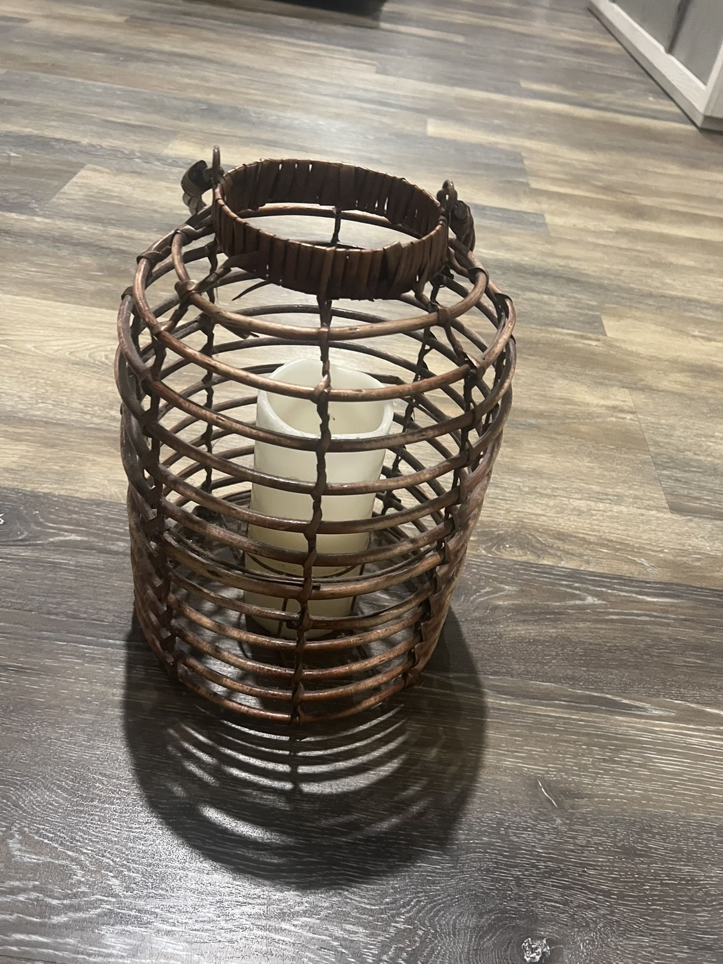 Rattan outdoor indoor decorative lantern candle battery