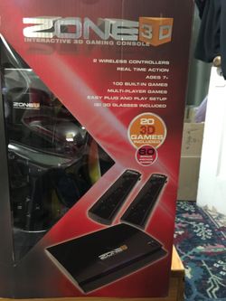 Zone 3-D interactive 3-D gaming console