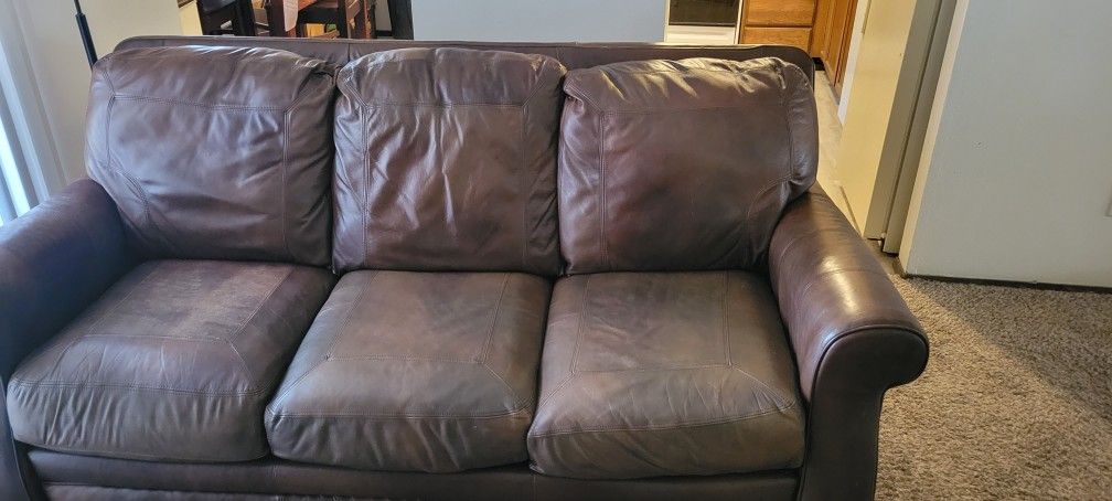 Brown Leather Couch
