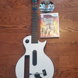 Nintendo wii Guitar Hero game and controller