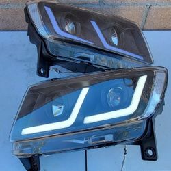 11-13 Jeep Grand Cherokee LED DRL Projector Headlights Luces Calaveras Micas Faros Focos Faroles Headlamps 