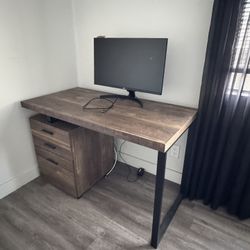 Modern Wood Desk w/ Storage