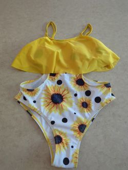 Girls Sunflower Bathing Suit (Brand New)