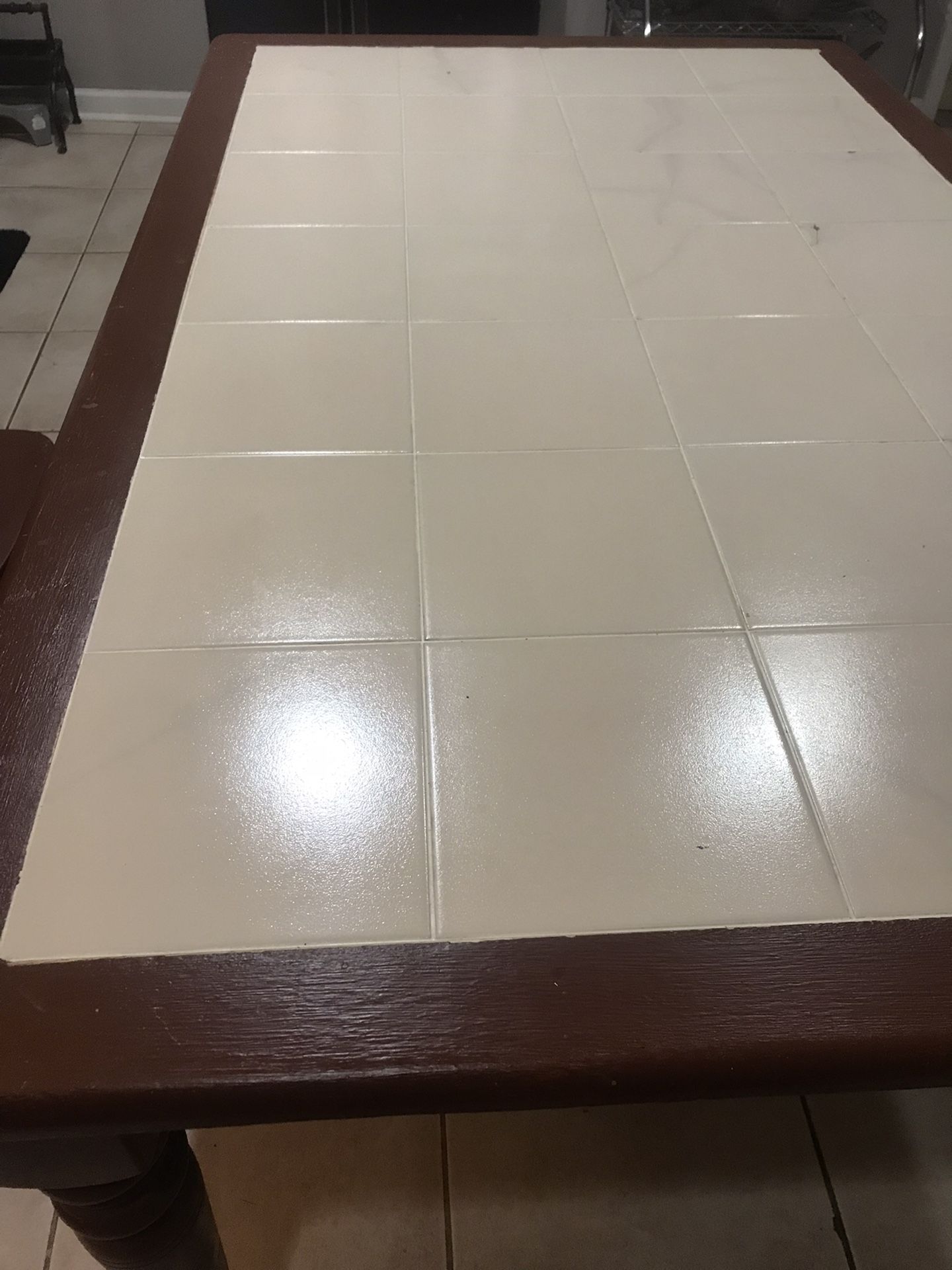 Tile/wood Dining Room Table