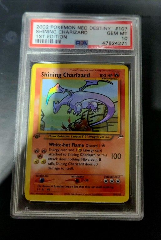 2002 Pokémon Shining Charizard Psa 10