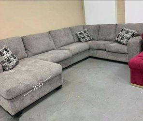 Platinum Gray Sectional Sofa With Chaise Color Options Only $39 Down Payment 👉 PLEASE ASK FOR JON GREEN WHEN YOU ARRIVE!