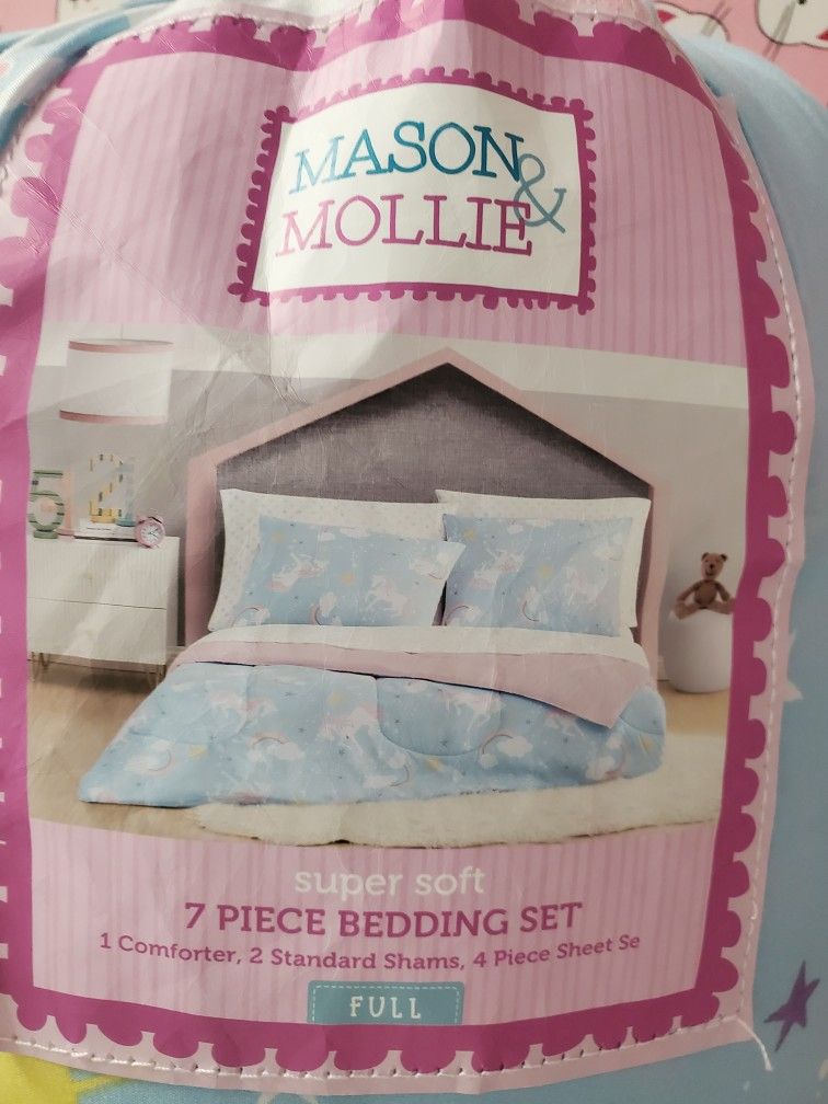 Mason & Mollie Unicorn Full Bedsheets