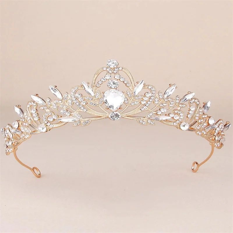 Gold Silver Color Tiaras And Crowns For Wedding Bride Party Crystal Pearls Diadems Rhinestone Head Ornaments Fashion Accessories  Message me if you ar