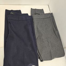 Lot of 2 Talbots Chatman Ankle Pants Women’s Sz 4P Gray & Blue Petite
