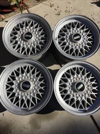 BBS 4x100 15x7 Basketweave Wheels