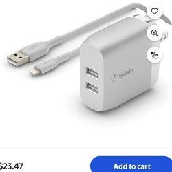 Dual Port Wall Charger For Iphone And Ipad