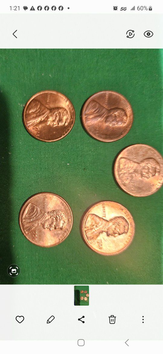 Rare Error Lincoln Memorial Cents(5)