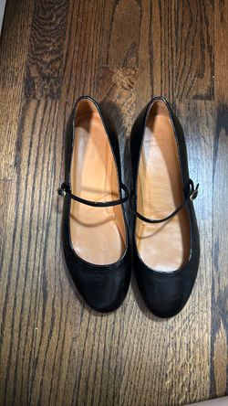 NEW Sézane Black Patent Mary Jane Flats – US 9 / EU 40