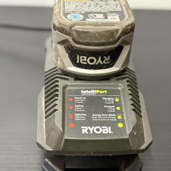 Ryobi P163 18V OnePlus Lithium 2.0Ah Compact Battery and Charger