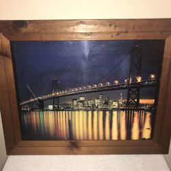 Framed City  Skyline Painting
