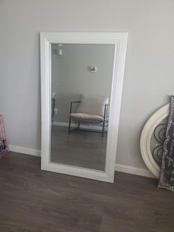 Beautiful Stand Up Mirror Wood Frame