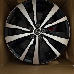 19” OEM Nissan Altima SR Wheels (2019) + Gorilla Lug Kit — Heavy Curb Rash 
