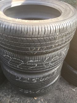225/60/18 Yokohama geolandar set of used tires in great condition 90%!!! tread 275$ for 4 . Installation balance and alignment available. Road force