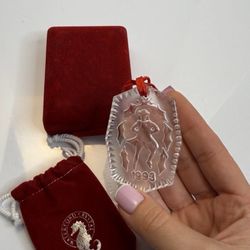 Waterford Crystal 1993 Twelve Days of Christmas Ornament w/ Box