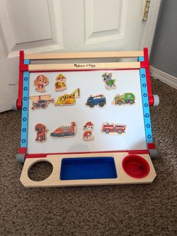 Reversible Paw Patrol White Board/Chalk Board