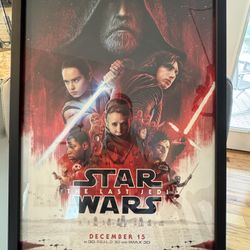 Star Wars, The Last Jedi Poster In A Frame