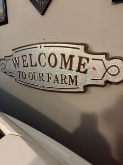 Welcome To Our Farm Metal Wall Sign